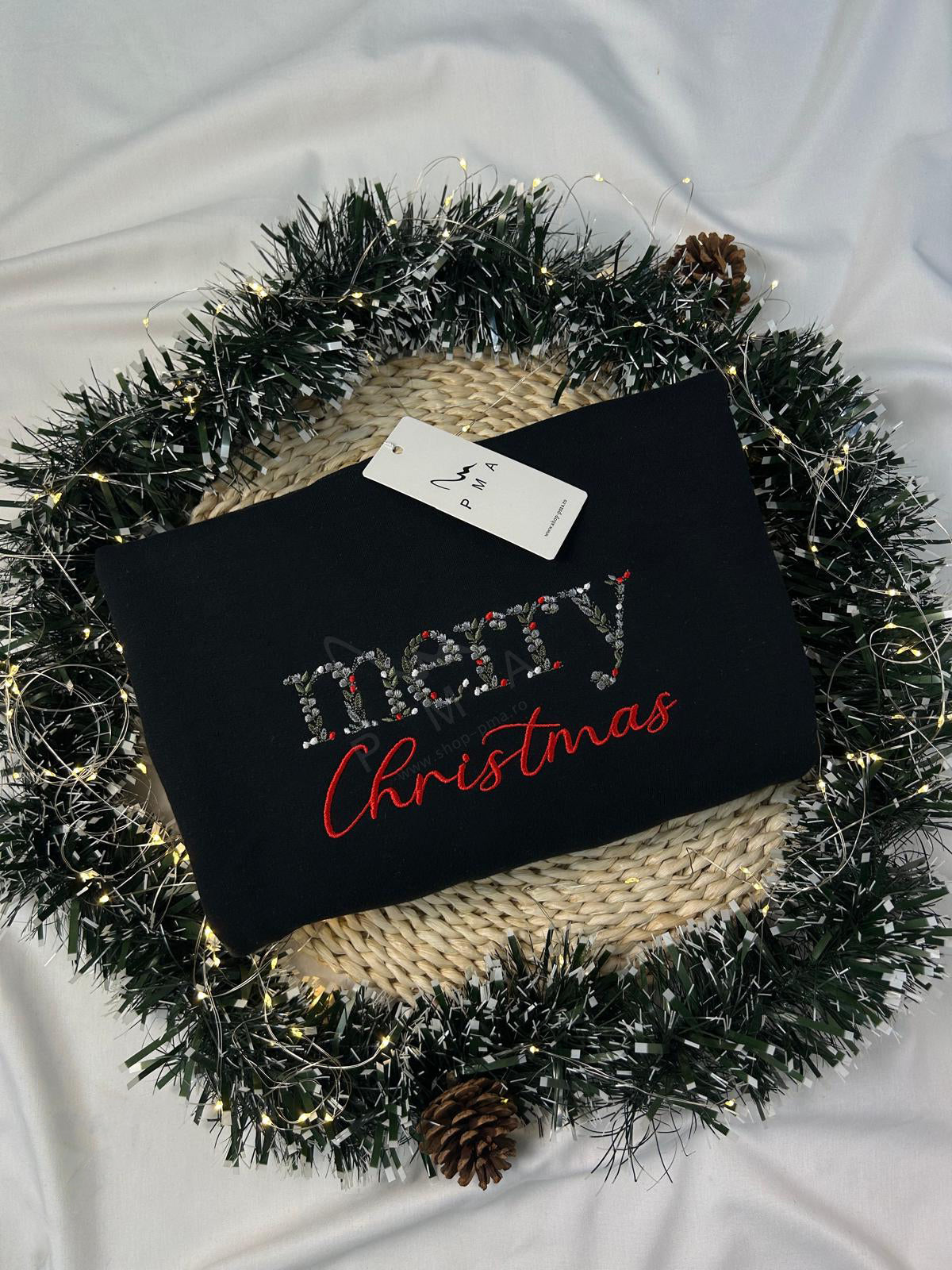 Hanorac/Bluza Festiva 'Merry Christmas' cu Broderie Eleganta