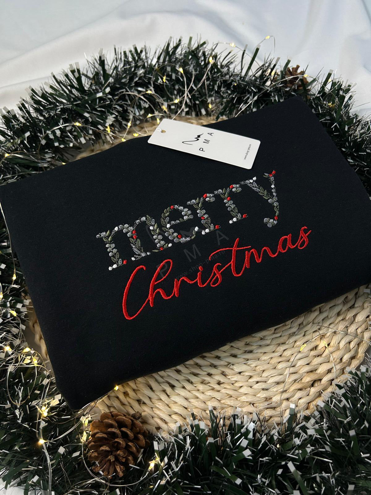 Hanorac/Bluza Festiva 'Merry Christmas' cu Broderie Eleganta