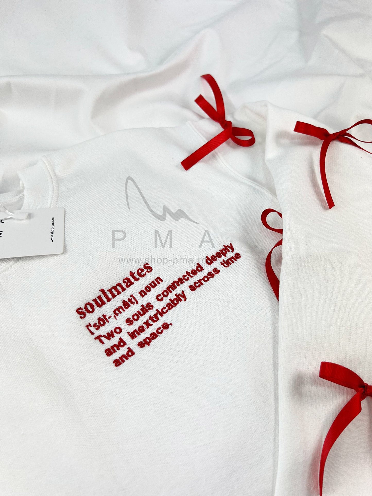 Hanorac/Bluza brodata cu aplicatii fundite SOULMATES- YOU&ME Collection