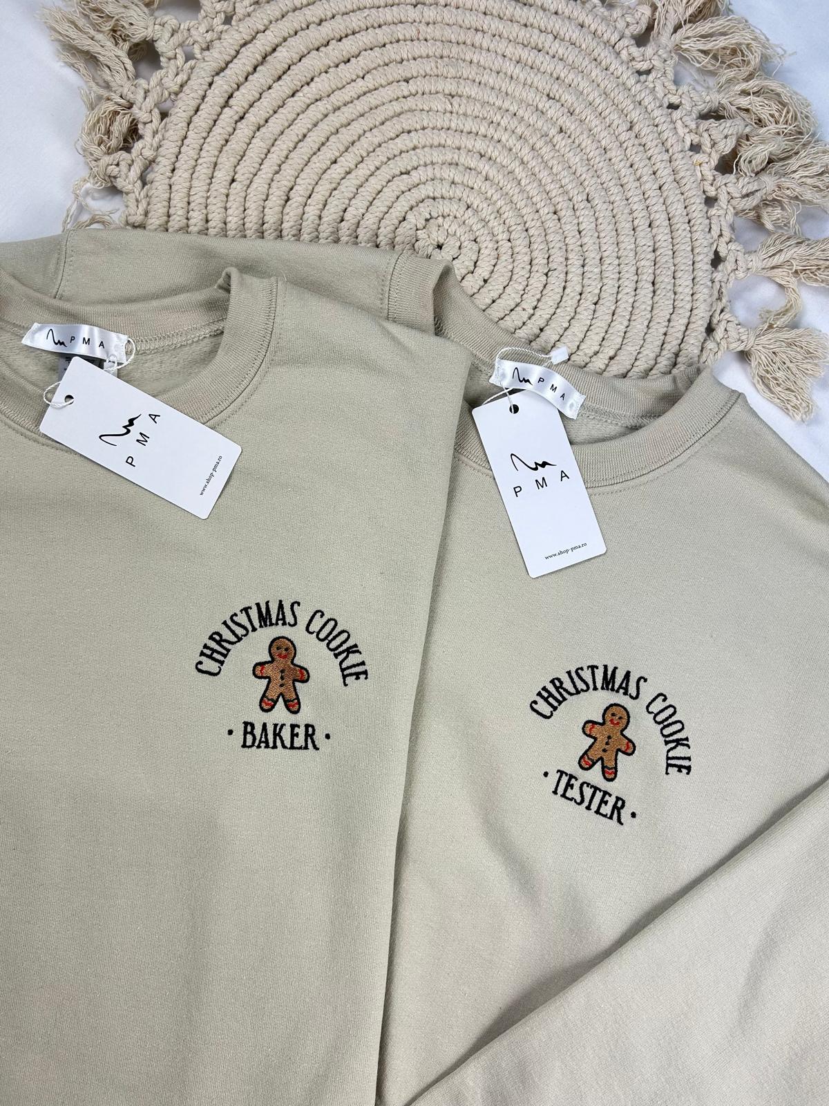 Set cuplu bluze/ hanorace Christmas Cookie Tester-Baker Mini