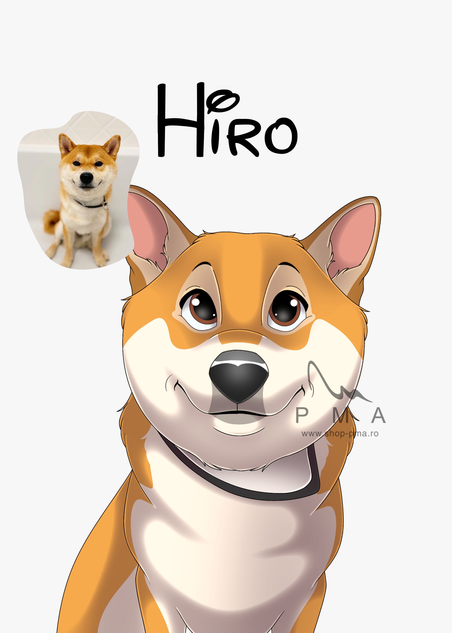 Fisier Digital | Portrete digitale personalizate CARTOON cu animalute-Custom Hand-Drawn Cartoon Pet Portrait