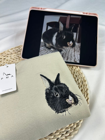 Hanorac/Bluza/ Tricou personalizat brodat cu animalut-Realistic Pet Portraits
