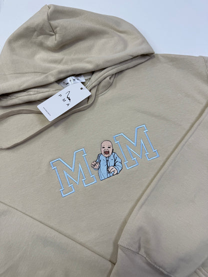 Tricou/Bluza/Hanorac personalizat color dupa fotografie + text MOM, DAD etc