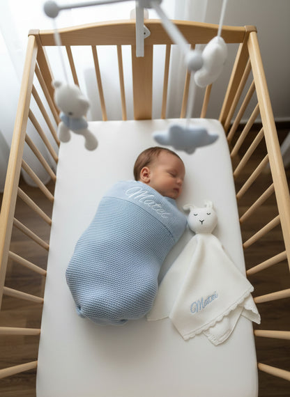 Pătură personalizată brodată din bumbac 100%