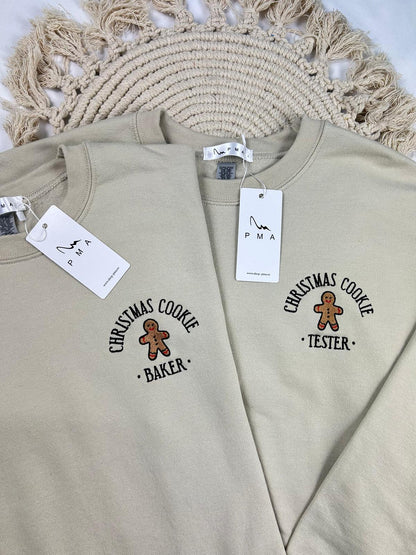 Set cuplu bluze/ hanorace Christmas Cookie Tester-Baker Mini