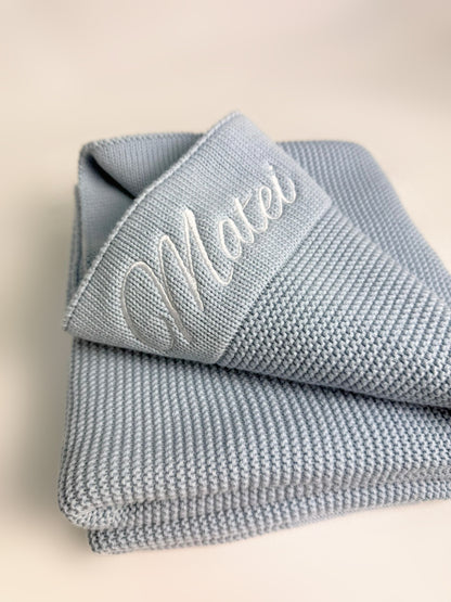 Pătură personalizată brodată din bumbac 100%