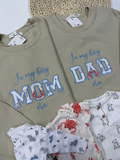 Bluza/hanorac personalizat/a prin broderie cu hainute de bebelus MAMA/ TATA/ BUNICA/ BICU