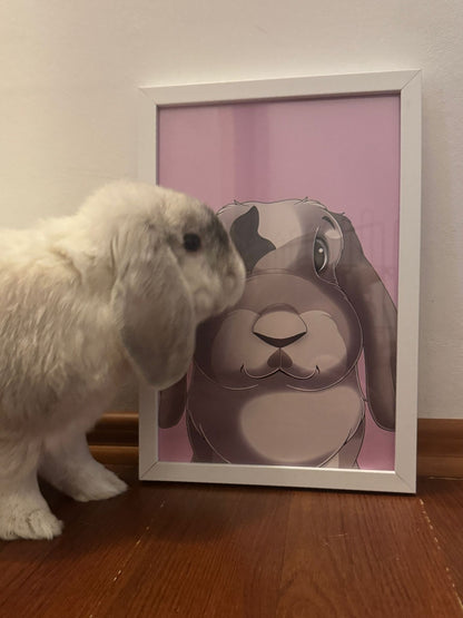 Tablou personalizat CARTOON cu animalute-Custom Hand-Drawn Cartoon Pet Portrait