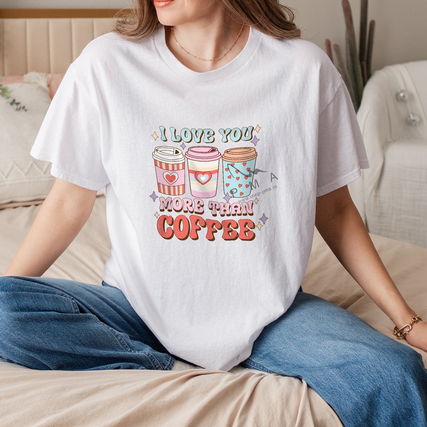 Hanorac/ Bluza/ Tricou printat I Love you more than coffee-YOU&ME Collection